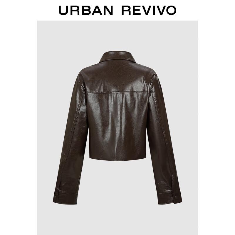 UR Women's Retro PU Open-Front Shirt