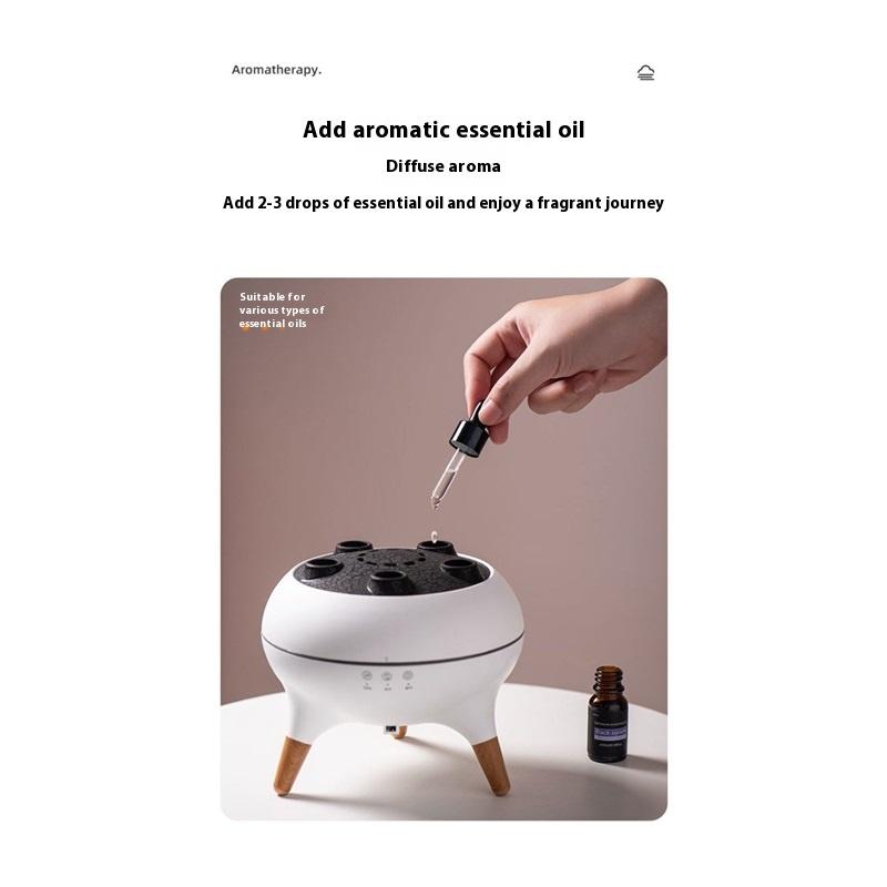 Silent atomized aromatherapy and exhalation circle jellyfish colorful atmosphere light birthday gift voice-controlled humidifier technology