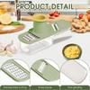 Multifunctional Garlic Grinder with Storage Box and Cleaning Brush Mini Garlic Ginger Slicer with Container Vegetable Cutter Tools for Kitchen