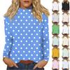 Women's Daily Casual Long Sleeve Mid Collar Top