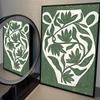 1pc Green Botanical Vase La Mela Van Gogh Abstract Line Poster Paper Print Home Bedroom Entrance Art Painting Decoration