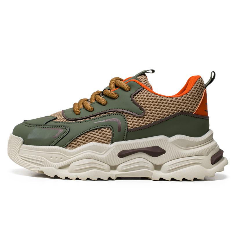 Studenten-Sportschuhe atmungsaktives Netz Freizeitschuhe Laufschuhe erhöhende Dad-Schuhe