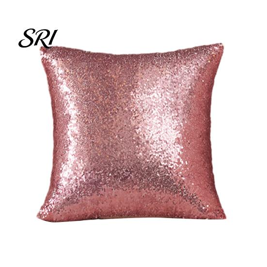 Elegant Pillow Cover Pillowcase Sequins Decorative Cushion Modern Farmhouse Soft Polyester Style for Sofa Bedroom Office Touch