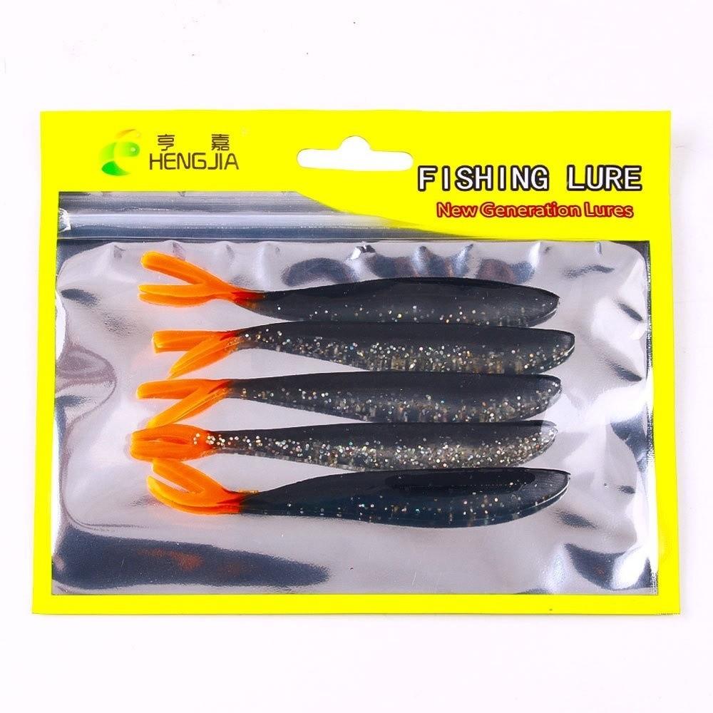 Fork-Tail Soft Silicone Fishing Lure Soft Silicone Bass Tackle Jigs Walleye Fishing
