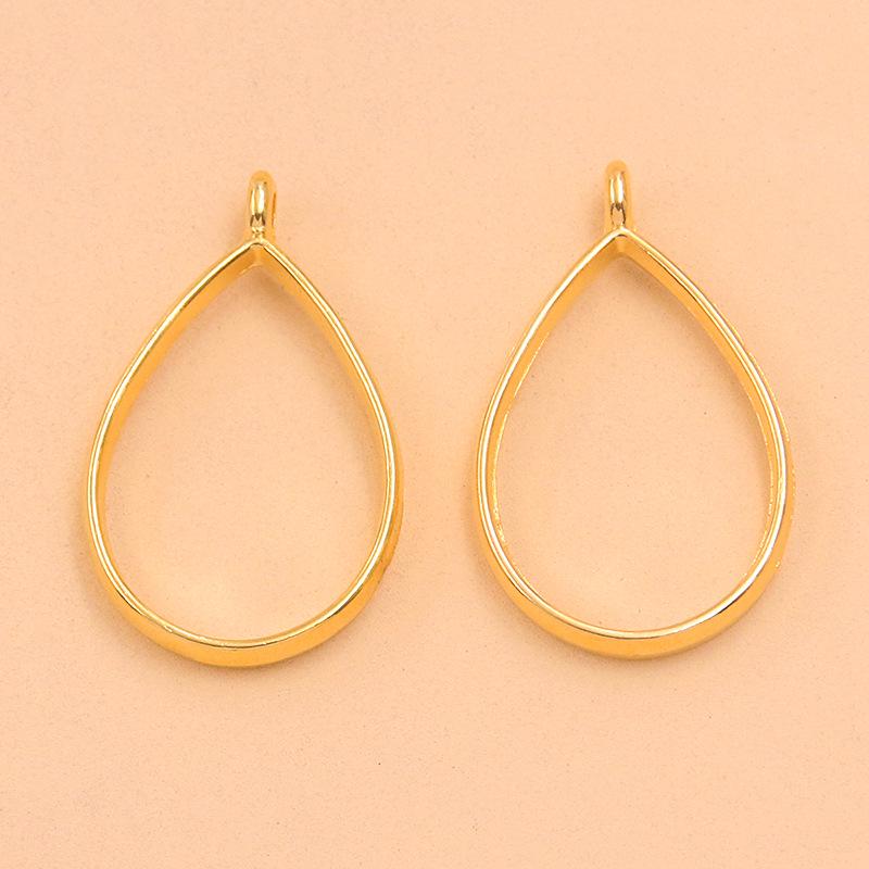 16 Styles Gold-Tone Alloy Jewelry Pendants: Moon, Round, Heart, Charms, and Hollow Frames