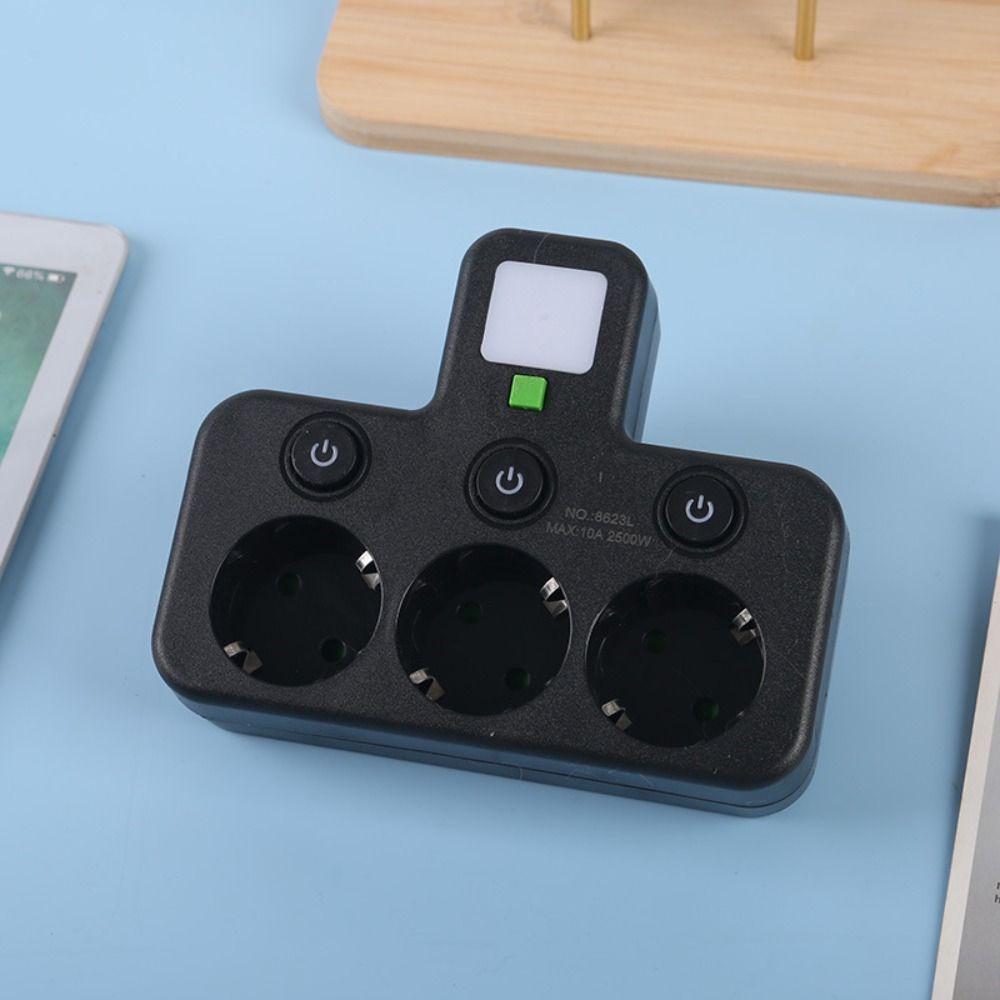 Independent Switch EU Plug Outlet Wall Mounted Power Strip Portable Wall Power Socket  Office Use
