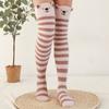 Animal Design Coral Feece Sock 3D Fluffy Floor Stocking Cute Modeling Knee Socks  Women
