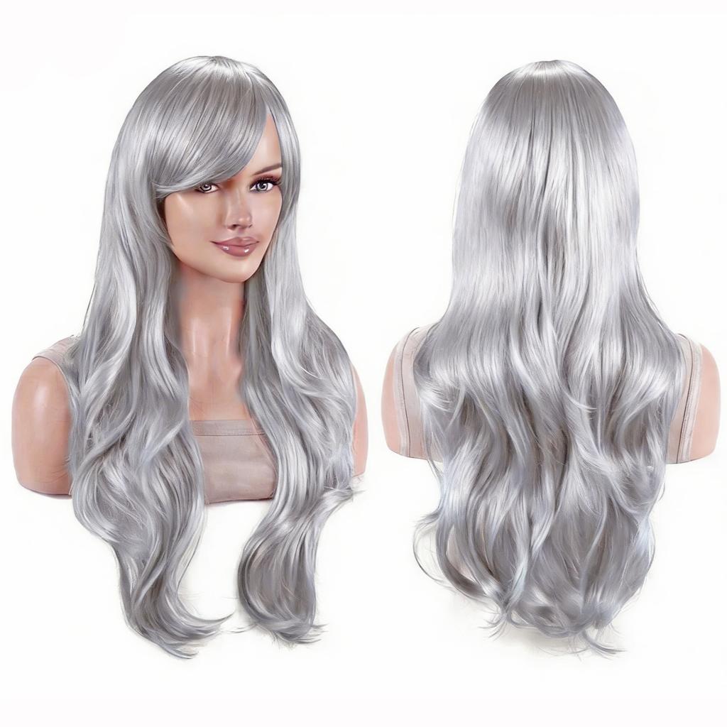 Synthetic Hair Pure White Lolita Cosplay Wig Anime Inuyasha Long Wigs Griffith Halloween Costume Wig for Women