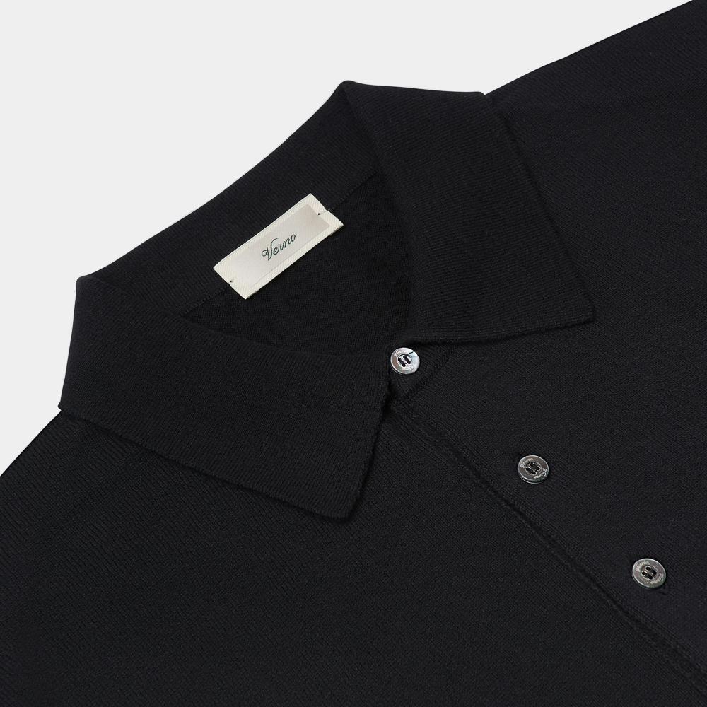 VERNO 24Ss Essential Polo Knit Black