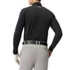 FILA Golf Series Comfortable Solid Color Pullover Stand Collar Long Sleeve T-Shirt Men Tops Deep-Black A11M515216F-BK