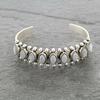 Bohemian Turquoise Floral Open Bangle Bracelet for Women