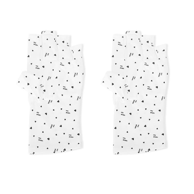 

1 пара перчаток с принтом «любящее сердце» для дизайна ногтей, УФ-защитные перчатки, УФ-светодиодная лампа, сушилка для ногтей, защитный маникюрный инструмент для рук short