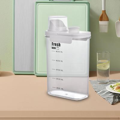 Airtight Cerealcontainer Rice Bucket, Durable, Clear, Box Dispenser Grain Container for