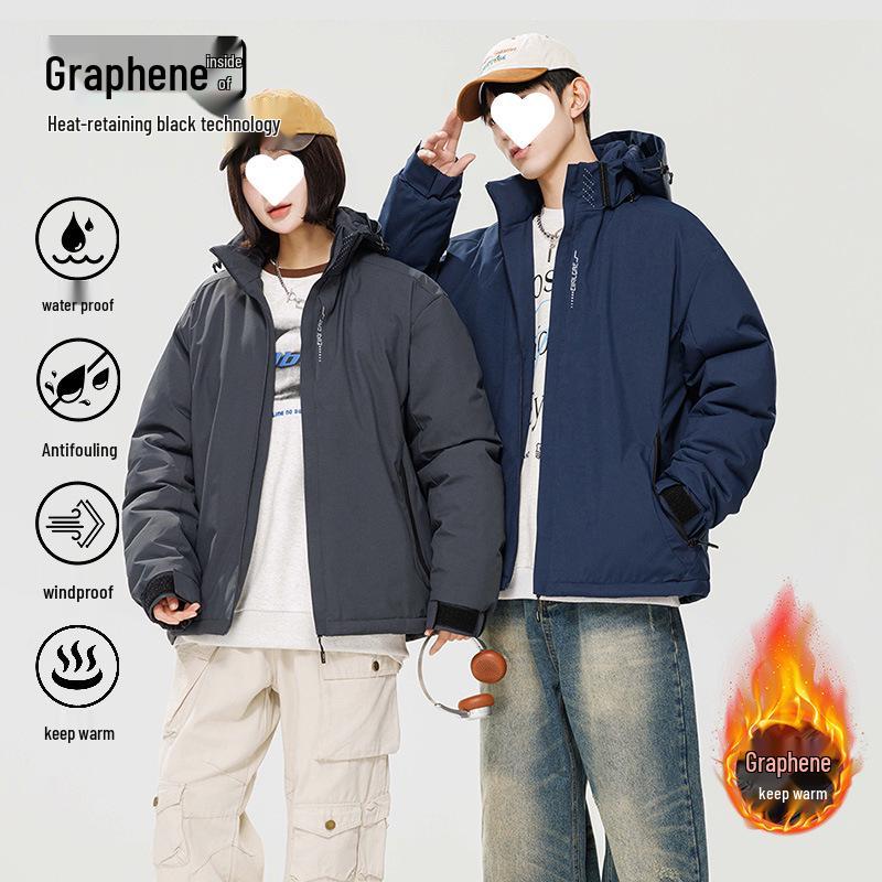 Graphene Waterproof Ski Jacket - Men's Winter Cotton Coat, Trendy Autumn Style for Couples