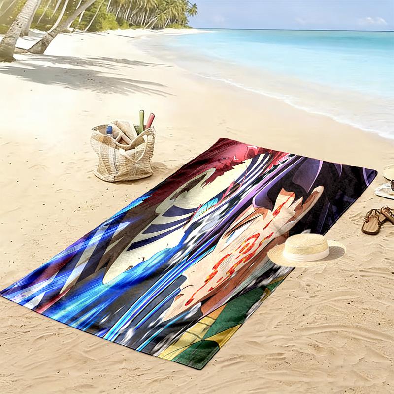 Dynamic Duo Power Mystery Beach Towel Beach Soft Swim Quickdrying Swim Towel Outdoor Pool Towel Travel and Vacation Towels Outdoor Picnic Beach Mat