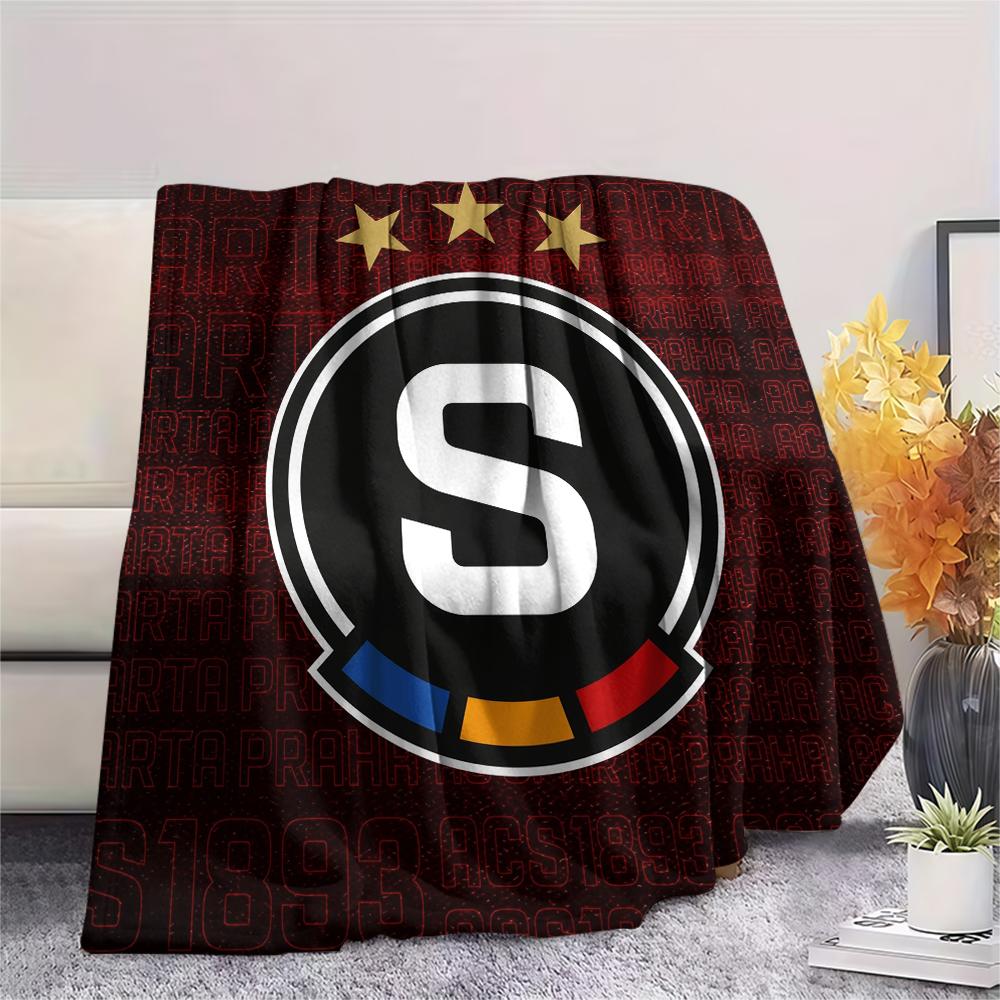 Sparta Prague Football Emblem,pattern Flannel Blanket, High quality Comfortable for All Seasons, Home Decor, Warmth and Comfort, Perfect for Gifts.