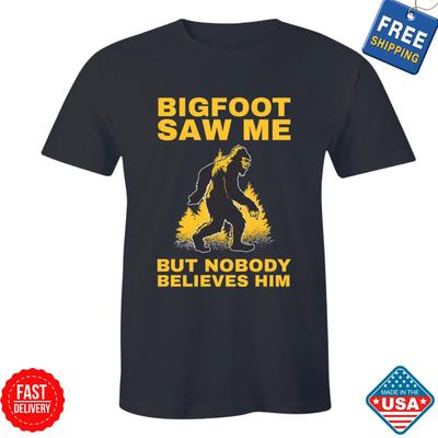 BigFoot Me Vio Pero Nadie Le Cree - Camiseta Divertida de Sasquatch para Halloween Hombres Camiseta Unisex