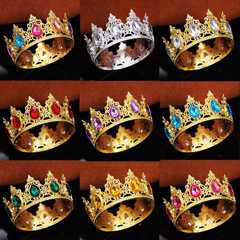 Luxury Water Drop Small Tiaras and Crowns for Girls Party Prom Cake Topper Crown Diadem Little Tiara Jewelry Flowers Ornaments