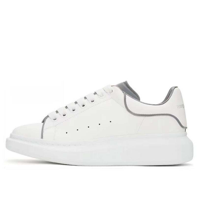 

New shoes McQueen little white shoes pure original men and women couple board shoes thick-soled inner height-increasing sports shoes 36