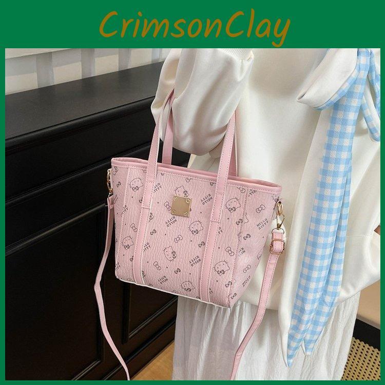Print Cartoon Crossbody Bag Sweet Versatile Handbag For Girl Outings
