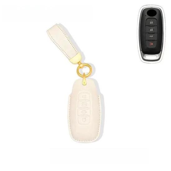 A+  Leather Car Smart Remote Key Fob Case Cover Bag For Nissan Versa S