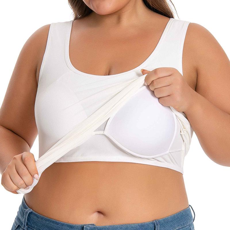 Cross-Border Plus Size Push-Up Tank Top: Wire-Free Full Cup European and American Style Bra