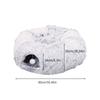 2-In-1 Foldable Warm Plush Cat Bed Donut Shaped Indoor Playing Sleeping Integrated Expand Cat Tunnel Playful Kittens Accessories
