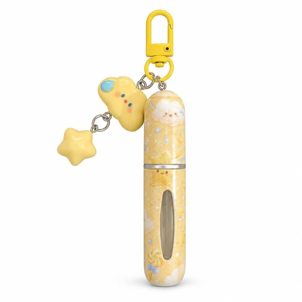 5ml Mini Perfume Bottle Cloud Refillable Liquid Cosmetic Container with Key Ring Leak-proof Perfume Atomizer Bottle Travel жёлтый