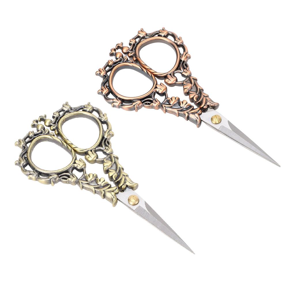 Sewing Embroidery Scissors Vintage European Design Shear for Fabric Weaving Cross Stitching Paper Cu