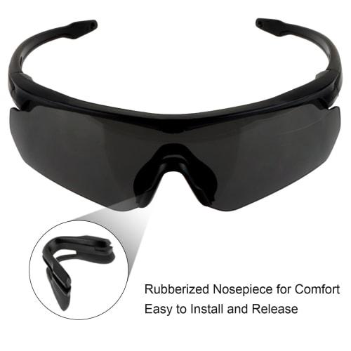 Lunettes Tactiques FOCUHUNTER, Lunettes de Soleil Airsoft Résistantes aux Chocs, Lunettes de Tir, 3 Verres Interchangeables, Anti-Buée, Protection UV400, Épaisseur du Verre 2mm