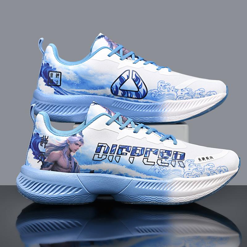 

Nezha Aobing модные спортивные туфли-мандаринки для мужчин и женщин, универсальная дышащая износостойкая нескользящая беговая обувь из летучей трикотажной сетки 33