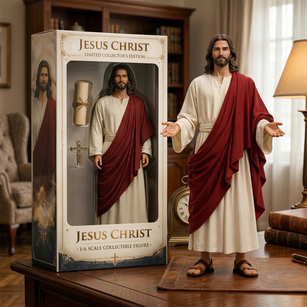 Statua di Gesù Cristo a Braccia Aperte Figura in Scala 1/6 Statuetta di Gesù Cristo Dipinta a Mano per Decorazione d'Interni Regalo per la Casa
