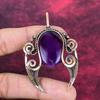 Star Amethyst Gemstone Pendant Copper Wire Wrapped Pendant Latest Design Jewelry