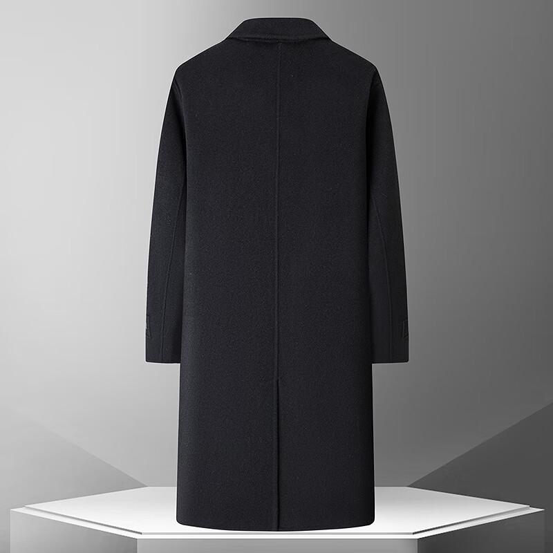 FAPAI Men's 100% Merino Wool Double-Sided Overcoat