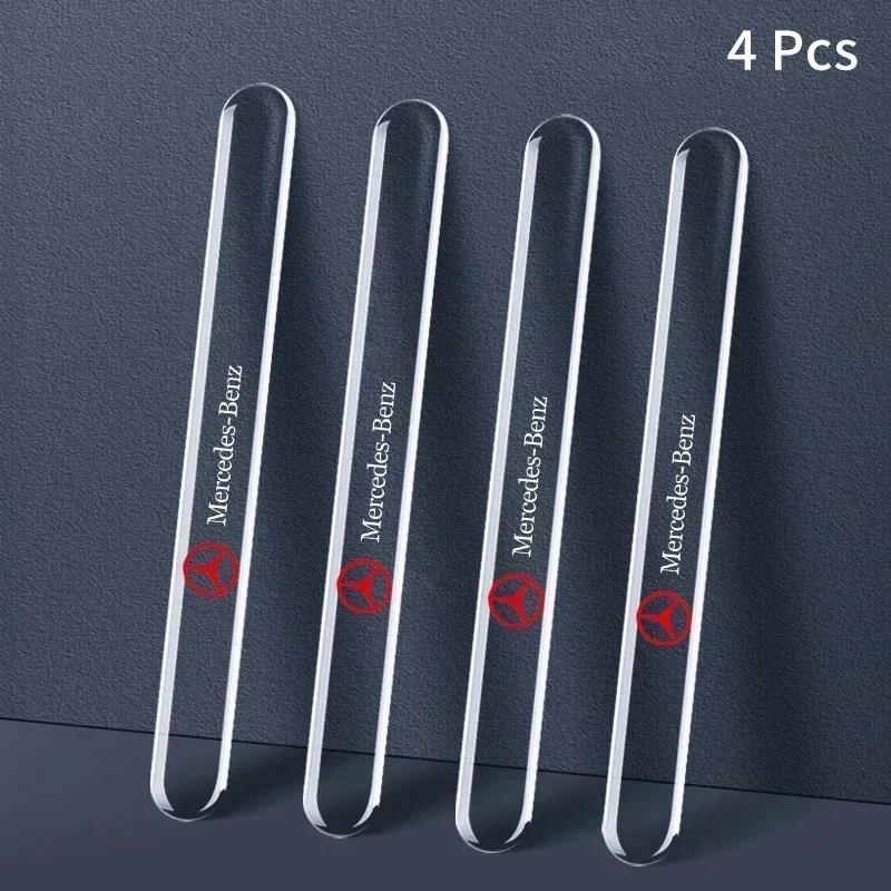 DQQ3 4pcs/set Car Door Bowl Handle Protector Stickers Transparent Anti-scratch Film for Mercedes Benz W211 W204 W210 W203 CLA GLA