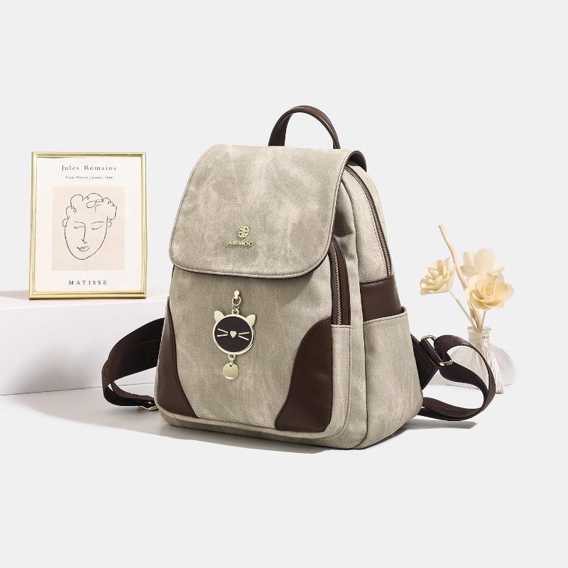 Temperament Versatile Women's Backpack New Premium Sense Simple Anti-splashing School Bag Going Out Commuter Backpack Women