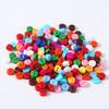 Children's DIY Round Resin Buttons: Non-woven, Two-hole & Four-hole, 6MM, Colorful Bread Design.