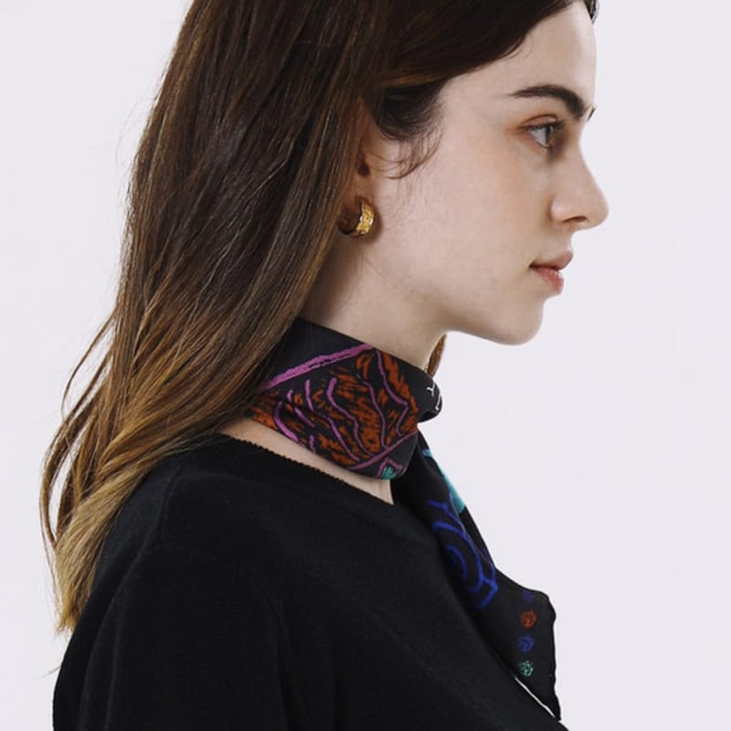 ONSZ Scratch Art Silk Scarf