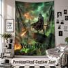 Custom Tapestry Wall Hanging, World of Warcraft Personalized Name Text Home Wall Decor