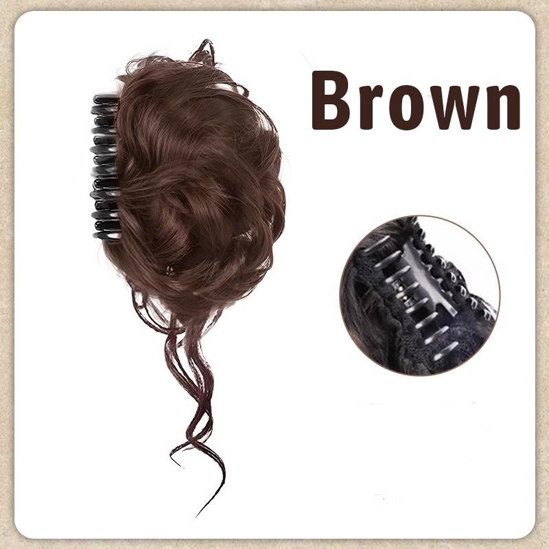 Women's Synthetic Wig Scrunchie Style Lazy Flower Bud Bun Fashion Natural Fluffy Hairpiece Daily Wear Party Styling Easy To Use Realistic