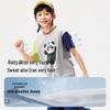 EBAER Unisex Kids' 100% Cotton Color Block Antibacterial Short-Sleeve T-Shirt