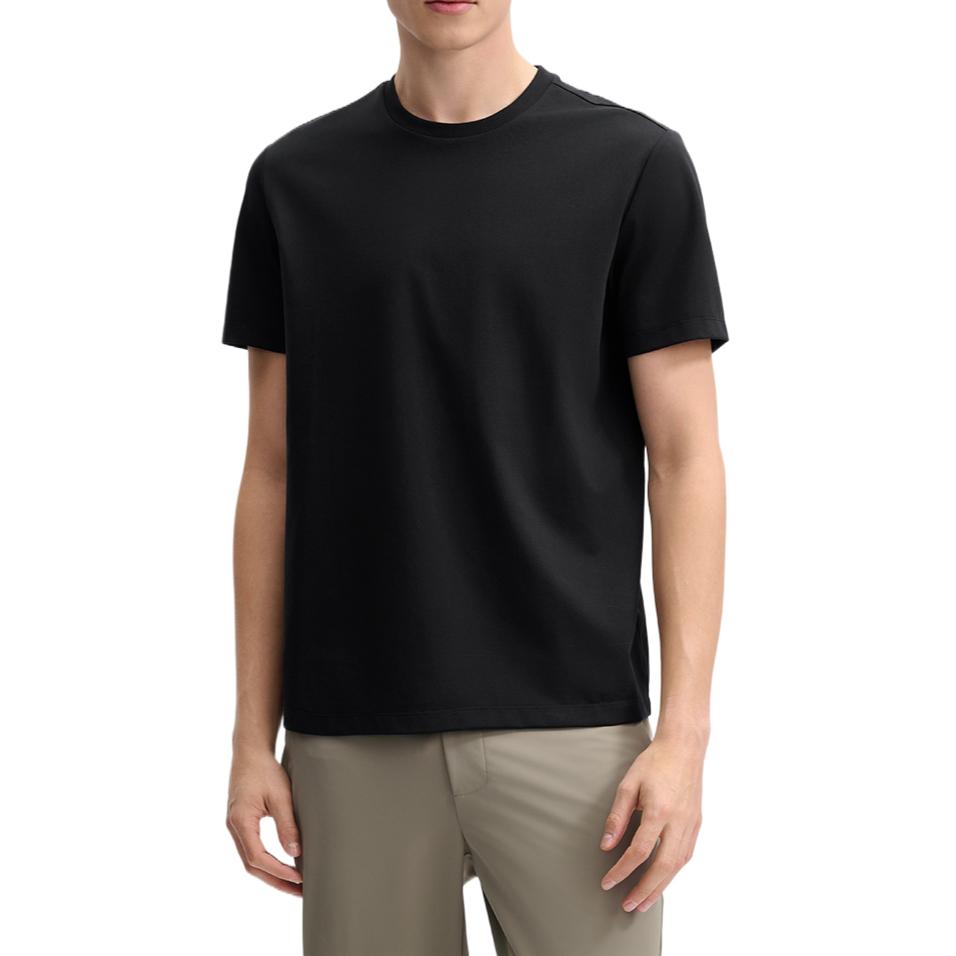 Fila White Series Comfortable Classic Versatile Short Sleeve T-Shirt Men Tops Black F11M523104A-BK