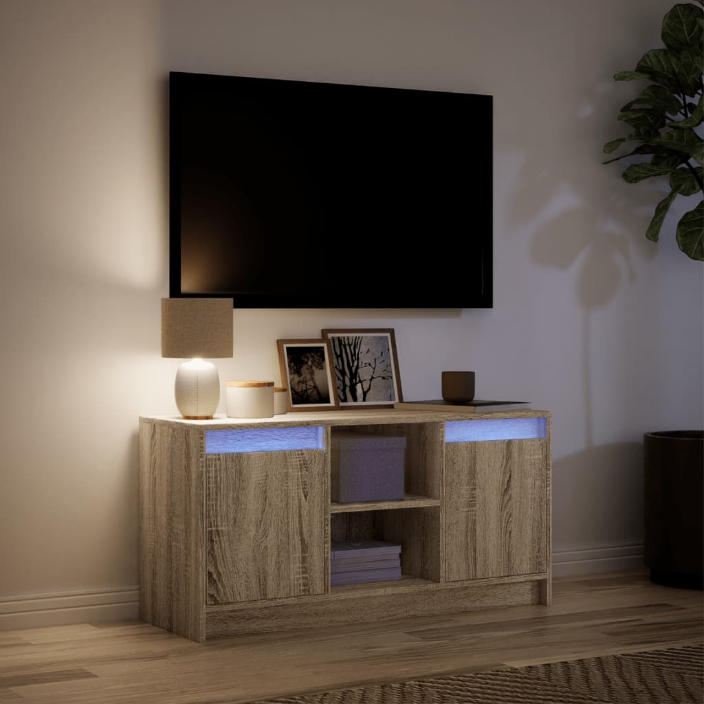 Vidaxl Mobile Porta TV con LED, Rovere Sonoma, 100x34x50 cm