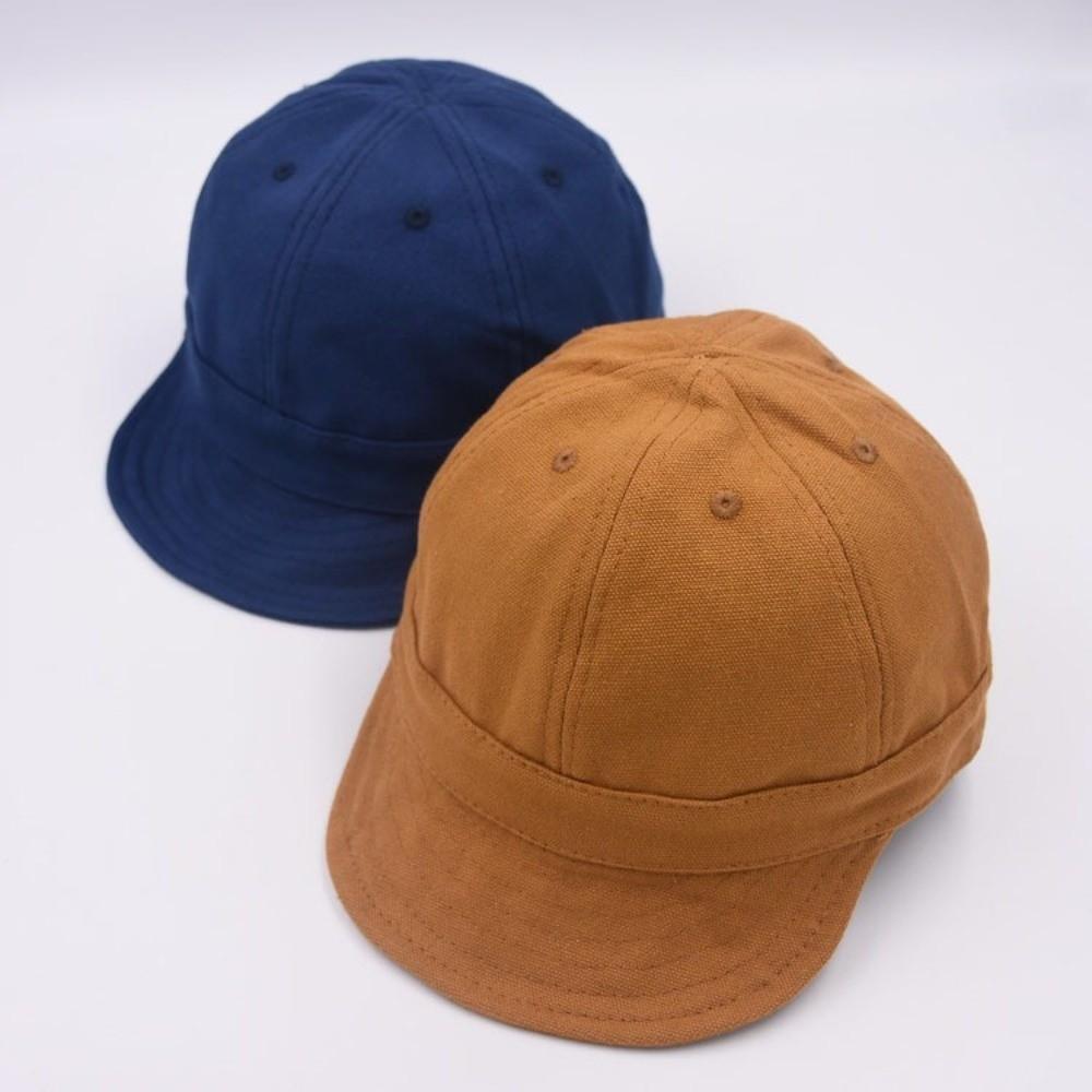 Japanese Style Short Brim Baseball Cap Solid Color Peaked Cap Versatile Sun Hat  Girl
