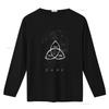 D A R K Series Black T shirt vintage Washed graphic fashion Slightly Breathable Versatile homme Casual Top For Everyday Wear