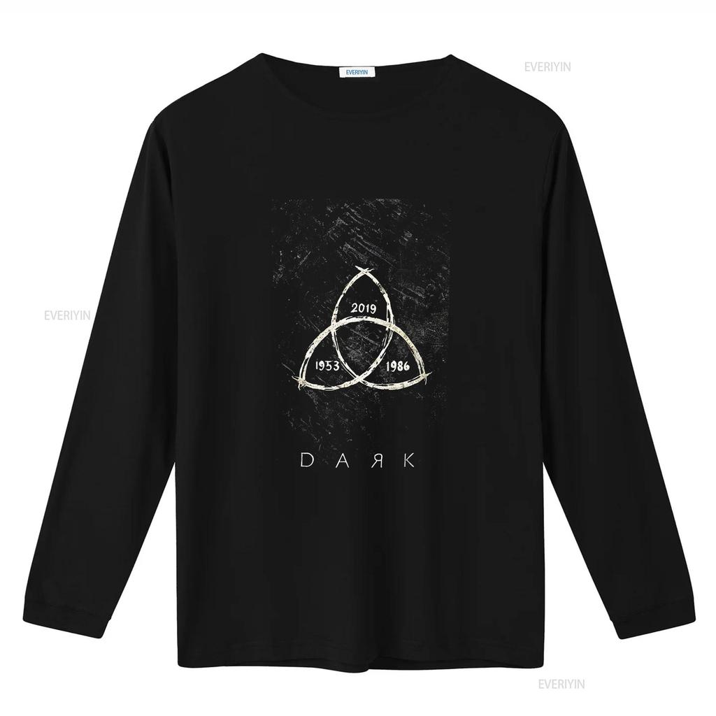 D A R K Series Black T shirt vintage Washed graphic fashion Slightly Breathable Versatile homme Casual Top For Everyday Wear