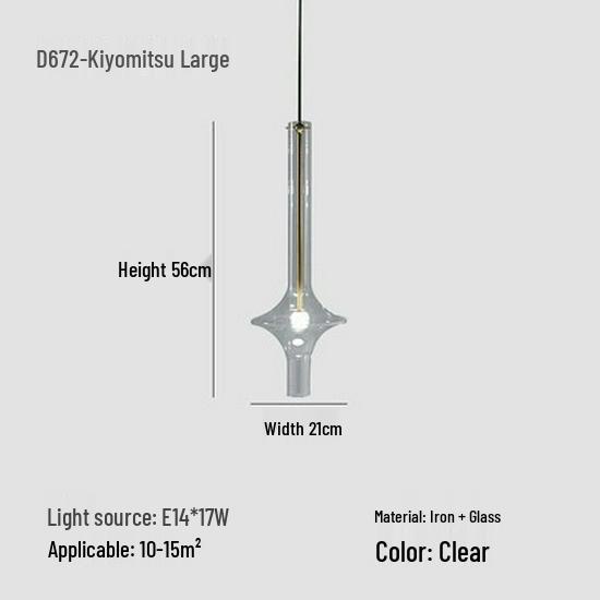 Italian PENTA Designer Pendant Light for Dining and Bars - Art Glass and Bamboo