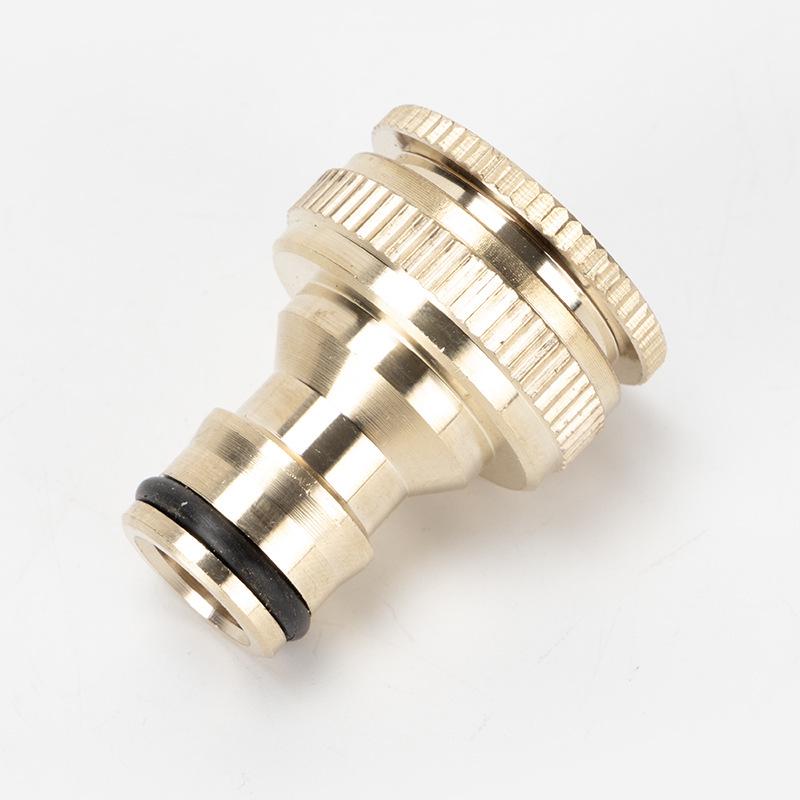 Copper Quick-Connect Faucet & Pipe Connector with Internal/External Thread - Fits 4mm & 6mm.
