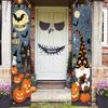 2DFlat Door Banner Halloween Hanging Porch Sign Multi-Functional Home Front Door Couplet Flag Family Halloween Party Decorations