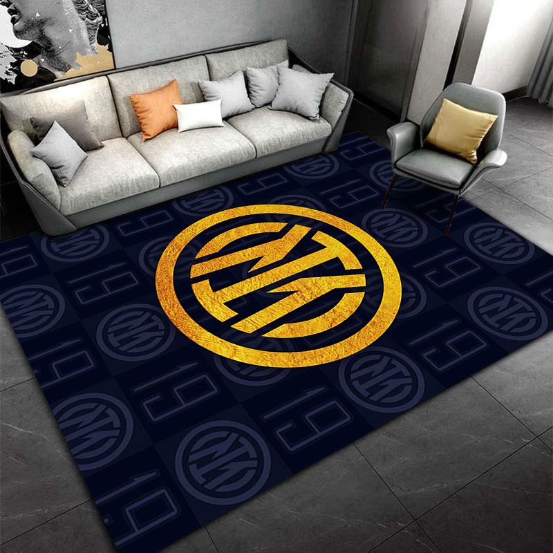 Golden Inter Emblem Carpet suitable as a non-slip mat for the living room or bedroom sofa